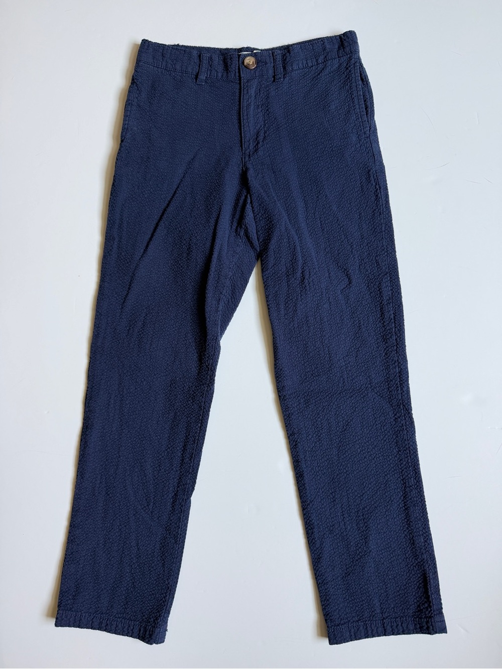 Boys Hope and Henry Seersucker Pants Size 8 Dark Navy Blue